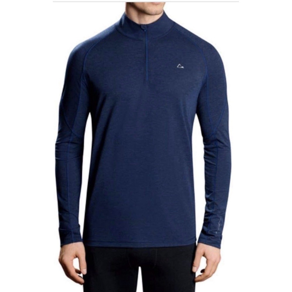 Paradox Merino Blend 1/4 Zip Top Base Layer Men L Navy Blue Gorpcore Outdoor Ski